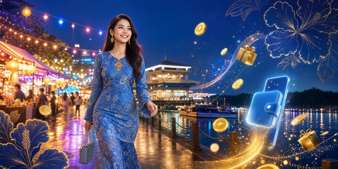 Proses deposit mudah di pru14 dengan pengguna Malaysia berpakaian baju kurung